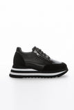 Valmenti Kadın Hakiki Deri Siyah Sneakers & Spor Ayakkabı VLM437